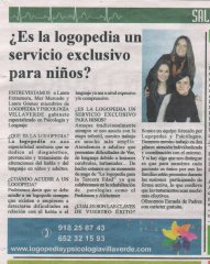 ENTREVISTA A LOGOPEDIA Y PSICOLOGIA VILLAVERDE PERIODICO LA RAZÓN - Logopedia Villaverde