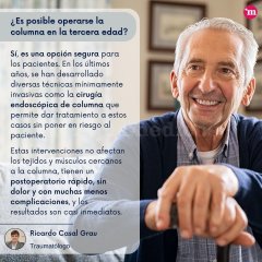 ¿Es posible operarse la columna en la tercera edad? - Ricardo Casal Grau