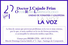 Doctor J.Cajade Frías: Unidad de Foniatría y Logopedia. - Cajade Frías, Juan