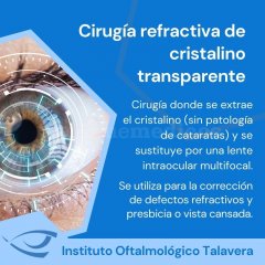 Cirugía refractiva de cristalino transparente - Instituto Oftalmológico de Talavera