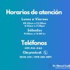 Horarios de Atención - Manuel Pompilio Cedillo Armijos